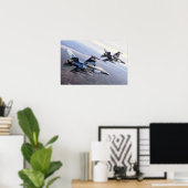 F-16戦闘用《鳥》ハヤブサ航空機 ポスター (ホームオフィス)