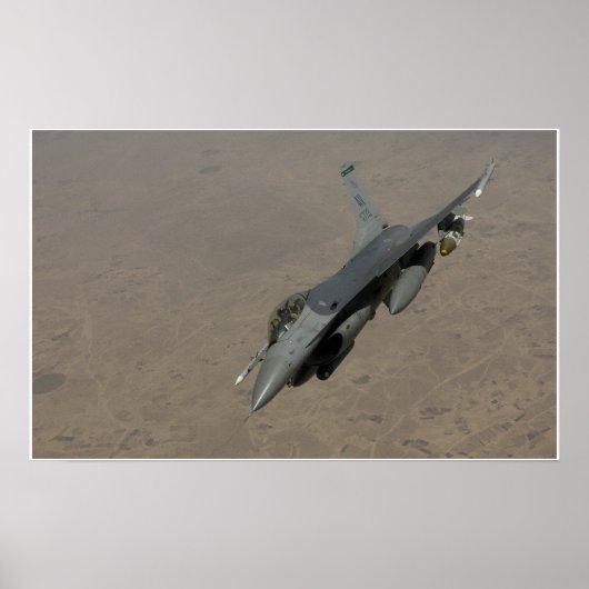 F-16戦闘用《鳥》ハヤブサ航空機 ポスター (正面)