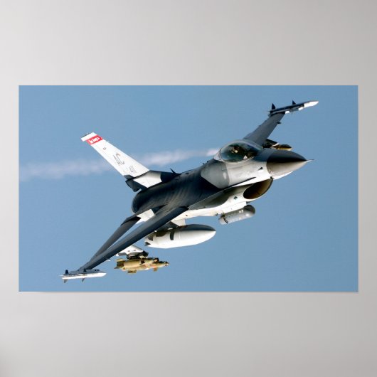 F-16戦闘用《鳥》ハヤブサ航空機 ポスター (正面)
