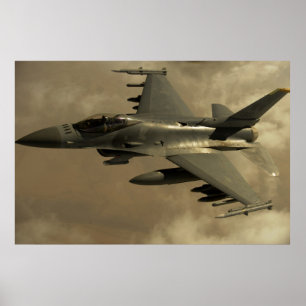 F-16戦闘用《鳥》ハヤブサ航空機 ポスター