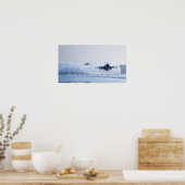 F-16戦闘用《鳥》ハヤブサ航空機 ポスター (キッチン)