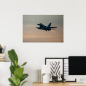 F-16戦闘用《鳥》ハヤブサ航空機 ポスター (ホームオフィス)