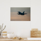 F-16戦闘用《鳥》ハヤブサ航空機 ポスター (キッチン)