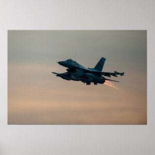 F-16戦闘用《鳥》ハヤブサ航空機 ポスター