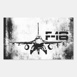 F-16戦闘用《鳥》ハヤブサ長方形ステッカー 長方形シール
