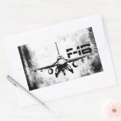 F-16戦闘用《鳥》ハヤブサ長方形ステッカー 長方形シール (封筒)