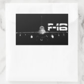 F-16戦闘用《鳥》ハヤブサ長方形ステッカー 長方形シール (バッグ)