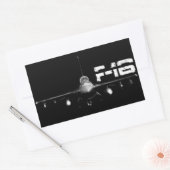 F-16戦闘用《鳥》ハヤブサ長方形ステッカー 長方形シール (封筒)