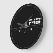 F-16戦闘用《鳥》ハヤブサ・ラウンド（大型）壁掛け時計 ラージ壁時計 (傾斜)