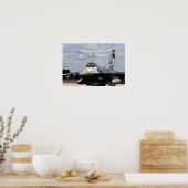 F-16戦闘《鳥》ハヤブサ ポスター (キッチン)