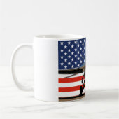 F-16米国国旗のマグカップ コーヒーマグカップ (左)