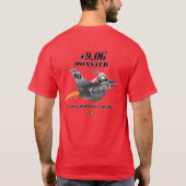 F-16野生のイタチ(暗いワイシャツ) Tシャツ (裏面)