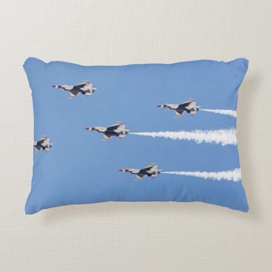 F-16 サンダーバーズの5カードフォーメーション飛行 アクセントクッション (正面)