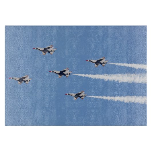 F-16 サンダーバーズの5カードフォーメーション飛行 カッティングボード (正面)
