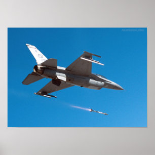F-16 《鳥》ハヤブサの発砲のミサイル ポスター