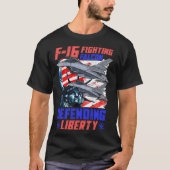 F 16 Airforce Jet Pilot Tシャツ (正面)