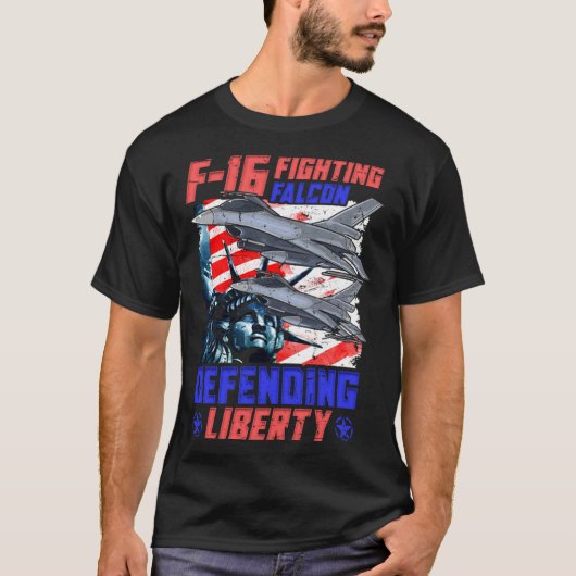 F 16 Airforce Jet Pilot Tシャツ (正面)