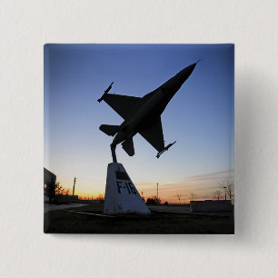 F-16 Cの戦いの《鳥》ハヤブサのスケール・モデル 缶バッジ