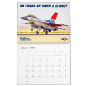 F-16 VIPER - 50年間のマッハ2飛行! カレンダー (1月 2027)