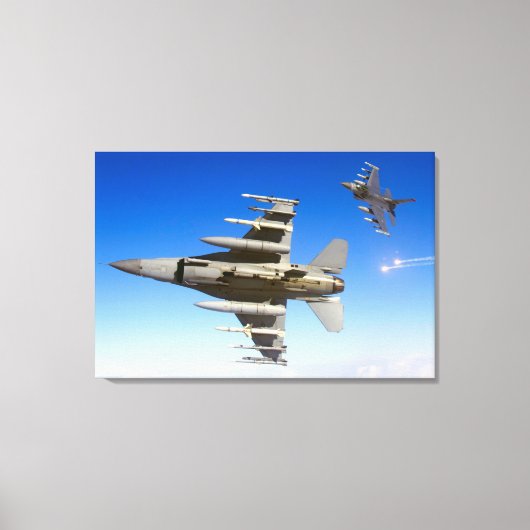 F-16C戦闘用《鳥》ハヤブサ24x36 キャンバスプリント (正面)
