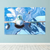 F-16C戦闘用《鳥》ハヤブサ40x60 キャンバスプリント (インサイチュ (ウッドフロア))