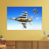 F-16C戦闘用《鳥》ハヤブサ40x60 キャンバスプリント (インサイチュ (リビング))