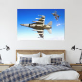 F-16C戦闘用《鳥》ハヤブサ40x60 キャンバスプリント (インサイチュ (寝室))