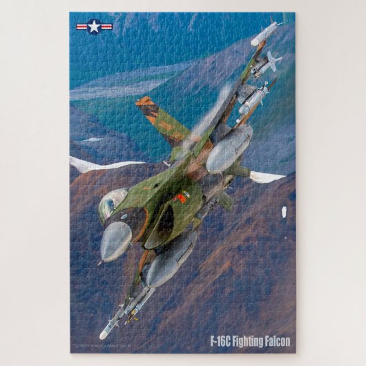 F-16C戦闘用《鳥》ハヤブサ（20x30インチ） ジグソーパズル (縦)