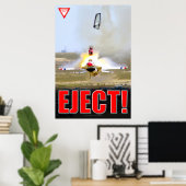 F-16C戦闘《鳥》ハヤブサ – イジェクト! ポスター (ホームオフィス)