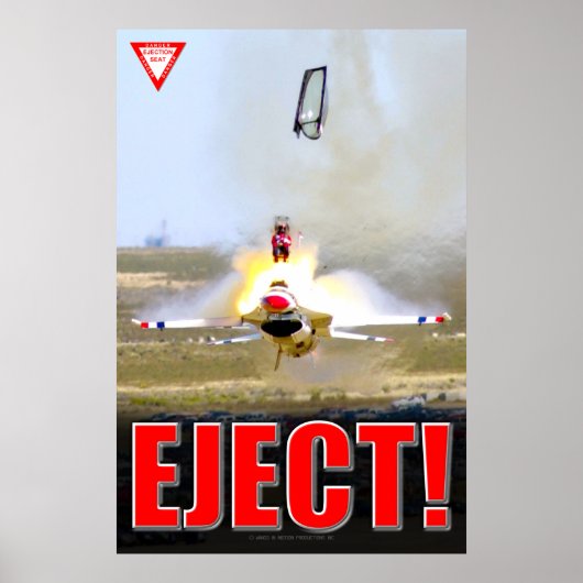 F-16C戦闘《鳥》ハヤブサ – イジェクト! ポスター (正面)