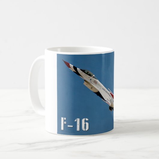 F-16C戦闘《鳥》ハヤブサ コーヒーマグカップ (正面左)