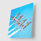 F-16C戦闘《鳥》ハヤブサ スクエア壁時計 (傾斜)