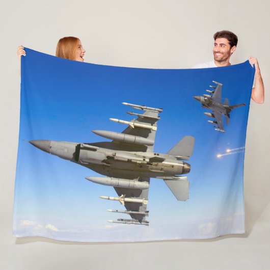 F-16C戦闘《鳥》ハヤブサ フリースブランケット (インサイチュ)