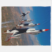 F-16C戦闘《鳥》ハヤブサ フリースブランケット (正面(横))