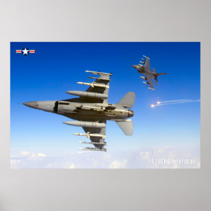 F-16C戦闘《鳥》ハヤブサ ポスター