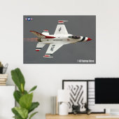 F-16C戦闘《鳥》ハヤブサ ポスター (ホームオフィス)