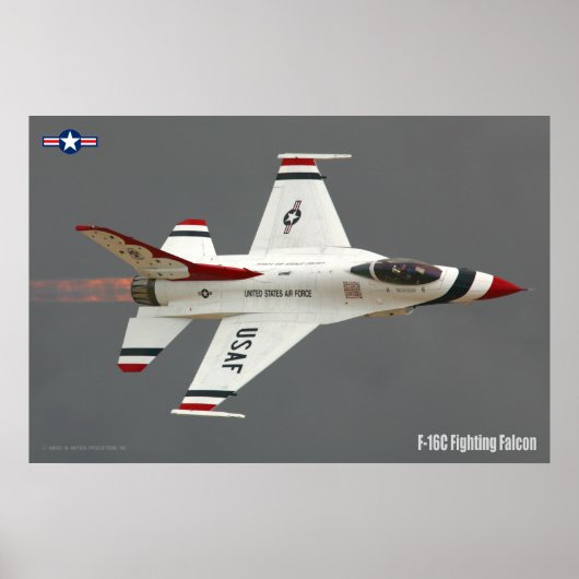 F-16C戦闘《鳥》ハヤブサ ポスター (正面)