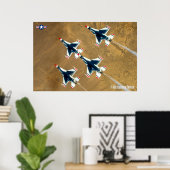 F-16C戦闘《鳥》ハヤブサ ポスター (ホームオフィス)