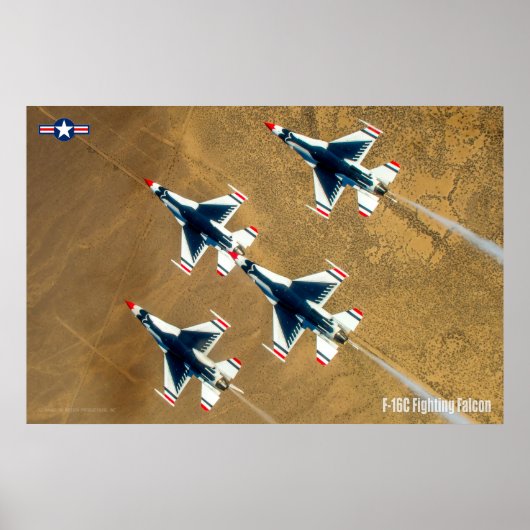 F-16C戦闘《鳥》ハヤブサ ポスター (正面)
