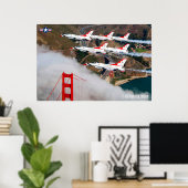 F-16C戦闘《鳥》ハヤブサ ポスター (ホームオフィス)