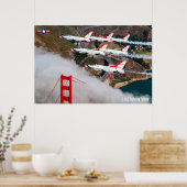 F-16C戦闘《鳥》ハヤブサ ポスター (キッチン)