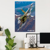 F-16C戦闘《鳥》ハヤブサ ポスター (ホームオフィス)
