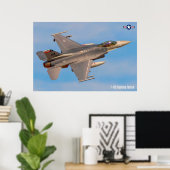 F-16C戦闘《鳥》ハヤブサ ポスター (ホームオフィス)