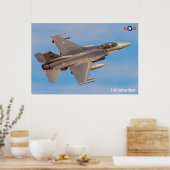 F-16C戦闘《鳥》ハヤブサ ポスター (キッチン)