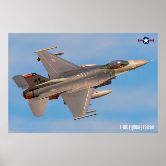 F-16C戦闘《鳥》ハヤブサ ポスター (正面)