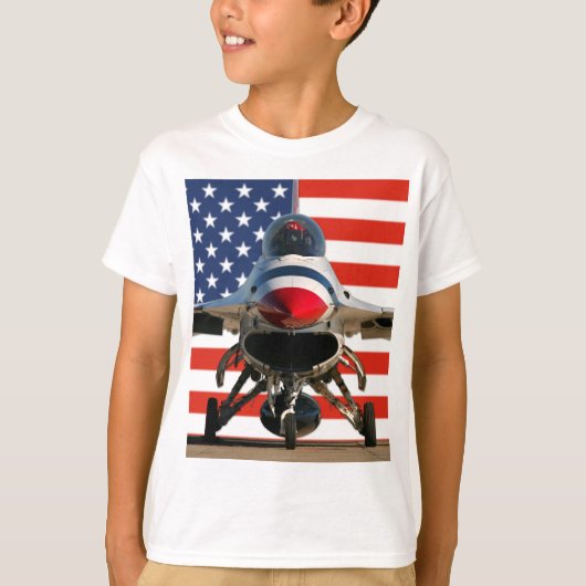 F-16C戦闘《鳥》ハヤブサ Tシャツ (正面)