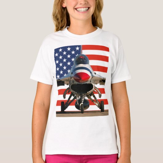 F-16C戦闘《鳥》ハヤブサ Tシャツ (正面)