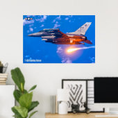 F-16D戦闘《鳥》ハヤブサ ポスター (ホームオフィス)
