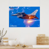 F-16D戦闘《鳥》ハヤブサ ポスター (キッチン)