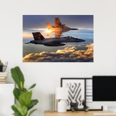 F-18サンセット ポスター (ホームオフィス)